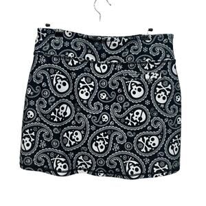 Punk Golfcore Skull Paisley Skort Loudmouth Ladies Statement Print Size M